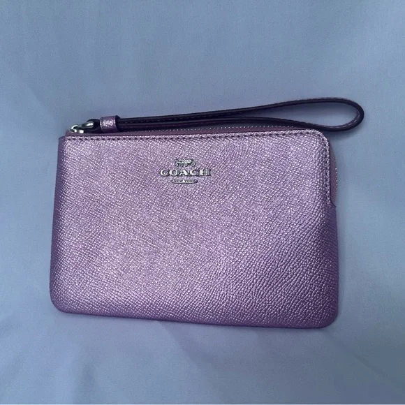 Coach Shimmering Pink Wristlet - Picture 1 of 10